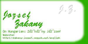 jozsef zakany business card
